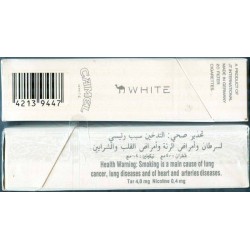 IRAQ CAMEL WHITE Unopened Full Cigarette Pack with Arabic Health Warning Text on side