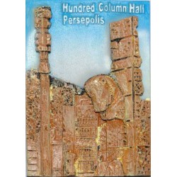 Iran Persepolis Takht-e Jamshid Relief of Sad Sotoon Hundred-Column Hall Hand-Painted 3D Polyresin Fridge Magnet