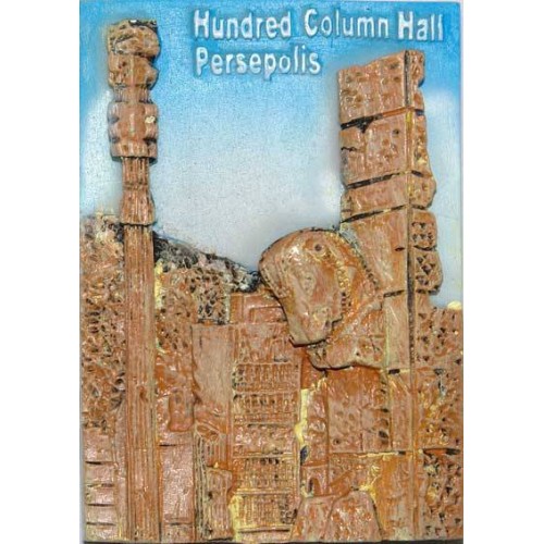 Iran Persepolis Takht-e Jamshid Relief of Sad Sotoon Hundred-Column Hall Hand-Painted 3D Polyresin Fridge Magnet Iran Persepolis Takht-e Jamshid Relief of Sad Sotoon Hundred-Column Hall Hand-Painted 3D Polyresin Fridge Magnet