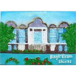 Iran Shiraz Relief of Bagh-e Eram ( Eram Garden ) Hand-Painted 3D Polyresin Fridge Magnet