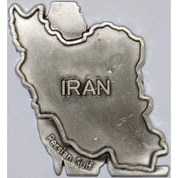 Iran Map 3D Metal Fridge Magnet