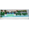 Iran Shiraz Relief of Tomb of Saadi Hand-Painted 3D Polyresin Fridge Magnet