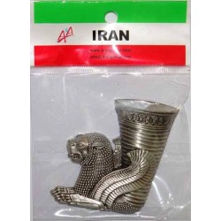 Iran Achaemenid Rhyton (Drinking Vessel) in the Shape of a Seated Lion-Monster from Hamadan 3D Metal Fridge Magnet