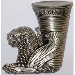 Iran Achaemenid Rhyton (Drinking Vessel) in the Shape of a Seated Lion-Monster from Hamadan 3D Metal Fridge Magnet