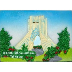 Iran Tehran Relief of Azadi Tower Hand-Painted 3D Polyresin Fridge Magnet