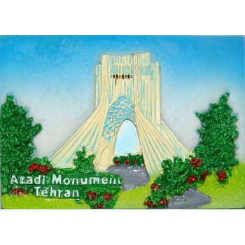 Iran Tehran Relief of Azadi Tower Hand-Painted 3D Polyresin Fridge Magnet