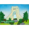 Iran Tehran Relief of Azadi Tower Hand-Painted 3D Polyresin Fridge Magnet