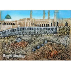 Islam Shia Medina Relief of Imams of Baqi Hand-Painted 3D Polyresin Fridge Magnet