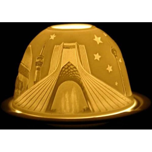 Iran Azadi Tower, Imam Reza Shrine, Hafeziyeh, Cyrus Tomb & Milad Tower Sightseeing Decorative Candle Holder Iran Azadi Tower, Imam Reza Shrine, Hafeziyeh, Cyrus Tomb & Milad Tower Sightseeing Decorative Candle Holder