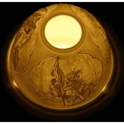 Islam Shia 3 Pictures of Ghadir Khom, Ashura Afternoon & Hazrat Abul-Fazl Al-Abbas Decorative Candle Holder