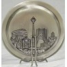 Relief of Iran Sightseeing Azadi & Milad Towers,  Tomb of Cyrus, Hafeziyeh, Chehel Sotoon, etc Decorative 3D Metal Desk Plate