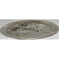 Relief of Iran Sightseeing Azadi & Milad Towers,  Tomb of Cyrus, Hafeziyeh, Chehel Sotoon, etc Decorative 3D Metal Desk Plate