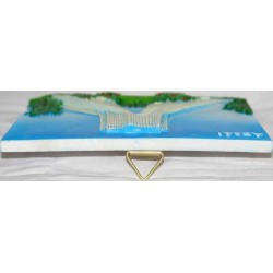 Iran Tehran Relief of Azadi Tower Hand-Painted 3D Polyresin Picture on Table