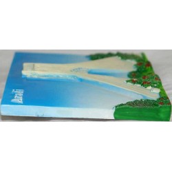 Iran Tehran Relief of Azadi Tower Hand-Painted 3D Polyresin Picture on Table