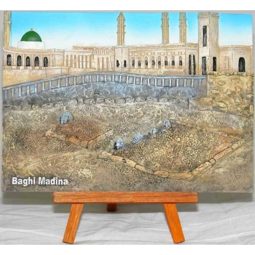 Islam Shia Medina Relief of Imams of Baqi Hand-Painted 3D Polyresin Picture on Table Islam Shia Medina Relief of Imams of Baqi Hand-Painted 3D Polyresin Picture on Table