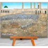 Islam Shia Medina Relief of Imams of Baqi Hand-Painted 3D Polyresin Picture on Table