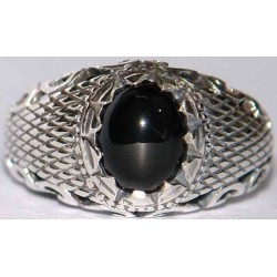 Iran Islam Shia Natural Onyx Agate Aqeeq Aqiq Akeek Sterling Silver 925 Ring