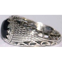 Iran Islam Shia Natural Onyx Agate Aqeeq Aqiq Akeek Sterling Silver 925 Ring