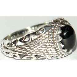 Iran Islam Shia Natural Onyx Agate Aqeeq Aqiq Akeek Sterling Silver 925 Ring