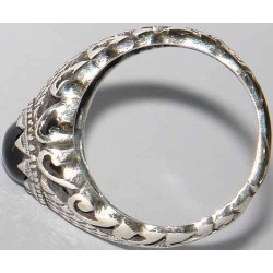 Iran Islam Shia Natural Onyx Agate Aqeeq Aqiq Akeek Sterling Silver 925 Ring