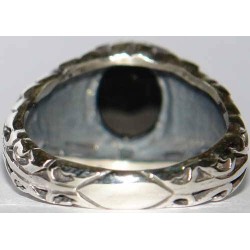 Iran Islam Shia Natural Onyx Agate Aqeeq Aqiq Akeek Sterling Silver 925 Ring