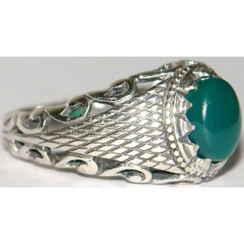 Iran Islam Shia Natural Chrysoprase Green Aqeeq Aqiq Agate Sterling Silver 925 Ring Iran Islam Shia Natural Chrysoprase Green Aqeeq Aqiq Agate Sterling Silver 925 Ring