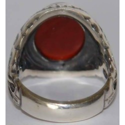 Iran Islam Quranic Ayat WA MAN YATTAQELLAH Dua'a for Sufficient Sustenance Engraved on Agate Aqeeq Sterling Silver 925 Ring