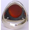 Iran Islam Shia Wa In Yakad Ayat of Quran White Magic Taweez Engraved on Natural Agate Gemstone Silver 925 Ring