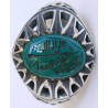 Iran Islam Shia Imam Ali LA FATA ILLA ALI Engraved on Chrysoprase Natural Green Aqeeq Agate Sterling Silver 925 Ring