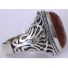 Iran Islam Shia Dua Nade Ali (Meaning: Call Ali the source of wonders) Engraved on Natural Agate Sterling Silver 925 Ring
