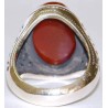 Iran Islam Quran Ayat Inna Fatahna laka Fathan Mobina Engraved on Natural Agate Gemstone Silver 925 Ring