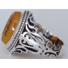 Iran Islam Shia Dua Nade Ali (Meaning: Call Ali the source of wonders) Engraved on Natural Yellow Agate Sterling Silver 925 Ring
