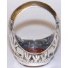 Iran Islam Shia Holy Names of Allah & Panjtan-e Pak Engraved on Natural Agate Aqeeq Aqiq Sterling Silver 925 Ring
