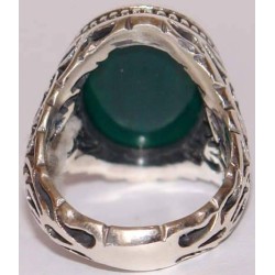 Islam Imam Ali Dua Komayl God's Name is A Remedy & His Remembrance is A Cure Engraved on Chrysoprase Agate Silver 925 Ring