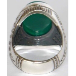 Islam Imam Ali Dua Komayl God's Name is A Remedy & His Remembrance is A Cure Engraved on Chrysoprase Agate Silver 925 Ring