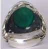 Iran Islam Shia Dua Nade Ali (Meaning: Call Ali the source of wonders) Engraved on Natural Chrysoprase Sterling Silver 925 Ring