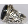 Iran Islam Quranic Ayat "The Hand of Allah is over their hands" Engraved on Onyx Agate Sterling Silver 925 Ring