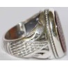 Iran Islam Zikr Laa Ilaaha Illallaahul Malikul Haqqul Mobeen For Protection from Poverty Engraved on Agate Sterling Silver Ring