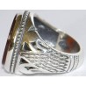 Iran Islam Zikr Laa Ilaaha Illallaahul Malikul Haqqul Mobeen For Protection from Poverty Engraved on Agate Sterling Silver Ring