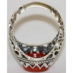 Iran Islam Zikr YA SATTAR Al UYUB O Allah who Conceals Sins Engraved on Natural Agate Sterling Silver 925 Ring