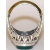 Iran Islam Prophet Hadith "Hussain is of me & I am of Husain" Engraved on Chrysoprase Sterling Silver Ring