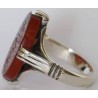 Iran Islam Prophet Hadith "Hussain is of me & I am of Husain" Engraved on Agate Sterling Silver Ring