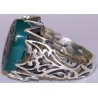 Iran Islam "Sustenance for every created thing is provided only by Allah" Engraved on Chrysoprase Sterling Silver Ring