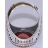 Iran Islam Zikr Ya Kafiya almuhimmat "O Savior from sufferings" Engraved on Natural Agate Sterling Silver 925 Ring