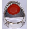Iran Islam Zikr Ya Kafiya almuhimmat "O Savior from sufferings" Engraved on Natural Agate Sterling Silver 925 Ring