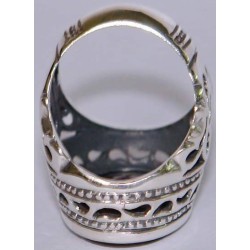 Iran Islam Zikr Ya Kafiya almuhimmat "O Savior from sufferings" Engraved on Natural Agate Sterling Silver 925 Ring