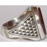 Iran Islam Zikr O God of the Worlds Engraved on Agate Sterling Silver Ring