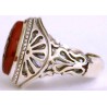 Iran Islam Quran Ayat Allah is Sufficient for me Engraved on Natural Agate Sterling Silver Ring