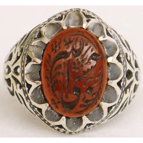 Iran Islam Quran Ayat Allah is Sufficient for me Engraved on Natural Agate Sterling Silver Ring Iran Islam Quran Ayat Allah is Sufficient for me Engraved on Natural Agate Sterling Silver Ring