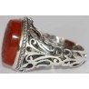 Iran Islam Shia Holy Names of Allah & Panjtan-e Pak Engraved on Natural Agate Aqeeq Aqiq Sterling Silver 925 Ring